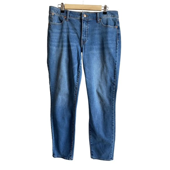 Talbots Denim - Talbots Women's Slim Ankle Jeans Medium Wash Blue Size 12 Cotton blend